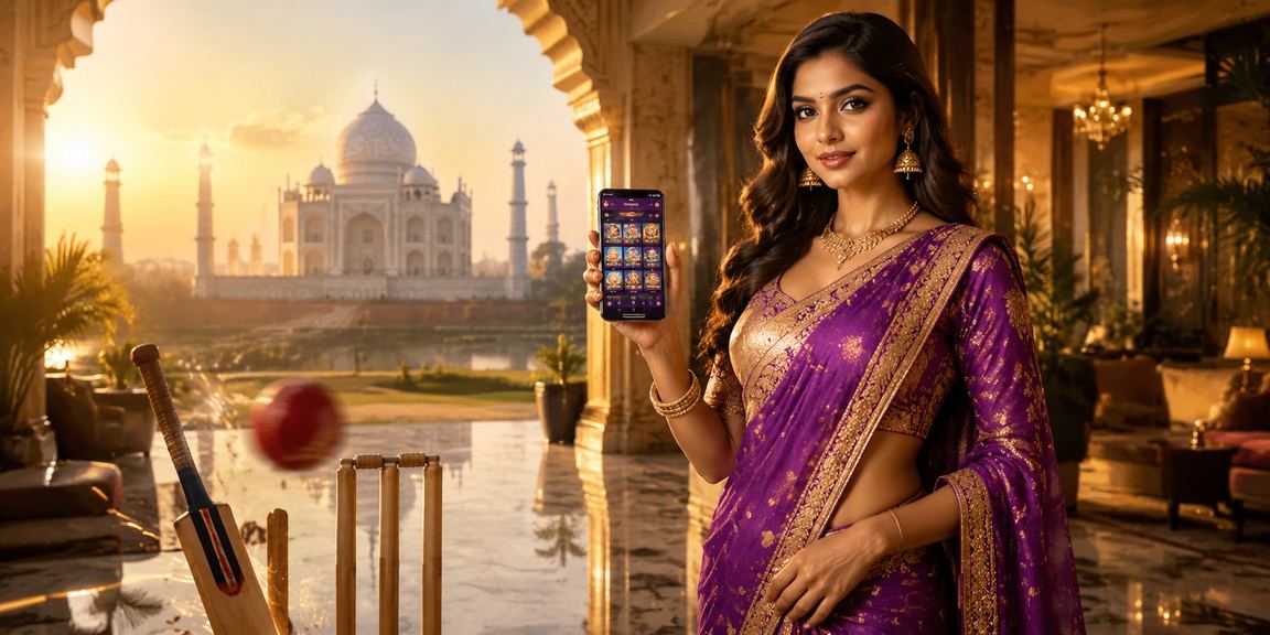 Indian player celebrating jackpot win with coins